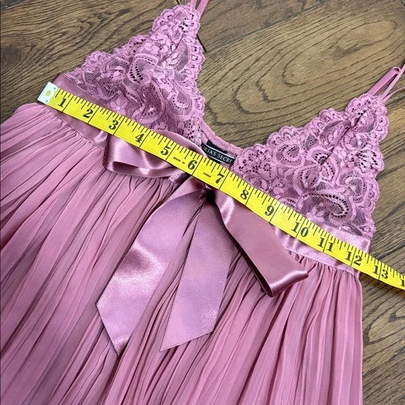 Victorias Secret Mauve Sheer Pleated Babydoll Lingerie Size Medium sexy Coquette - Picture 3 of 12